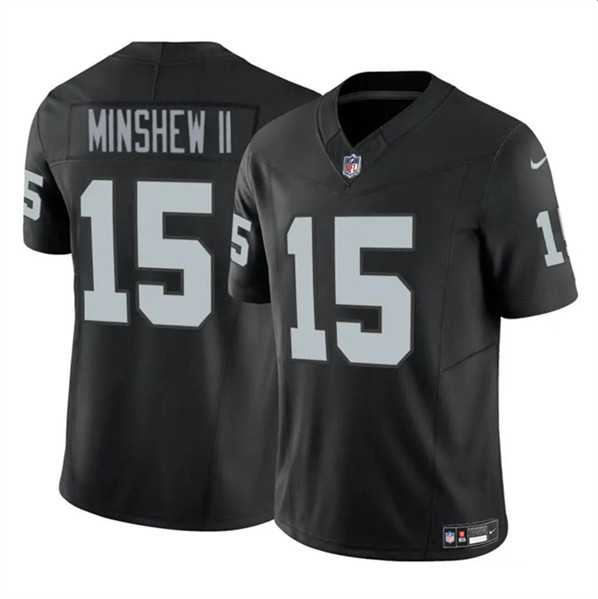 Men & Women & Youth Las Vegas Raiders #15 Gardner Minshew II Black 2024 F.U.S.E. Football Stitched Jersey,We sell and wholesale Men & Women & Youth Las Vegas Raiders #15 Gardner Minshew II Black 2024 F.U.S.E. Football Stitched Jersey on line form chian!